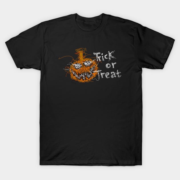 Trick or Treat Scribble T-Shirt by Pengrajin